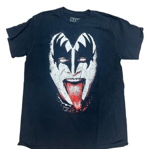 KISS Gene Simmons The Demon Black Graphic T-Shirt Men’s Medium USED